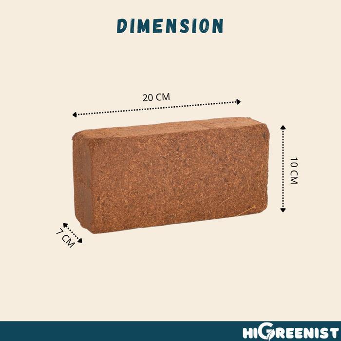 Coco Peat Brick Premium 650Gr - Media Tanam Coco Peat