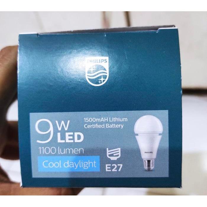 Led bulb bohlam emergency PHILIPS 9watt 6500k