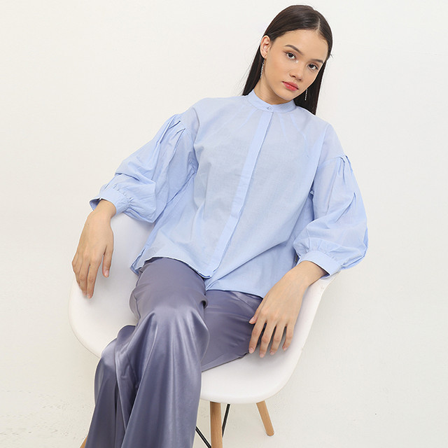 Hush Puppies Kemeja Wanita 955 Lublin Light Blue