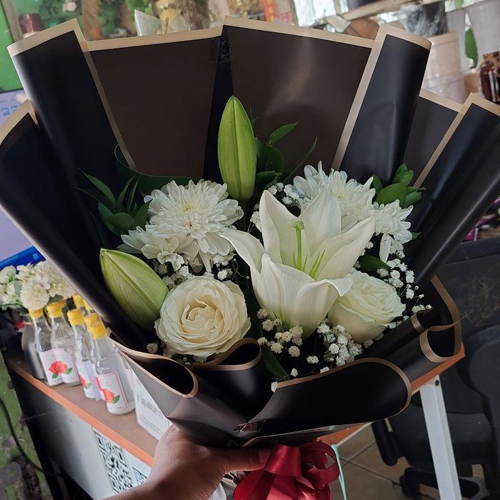 bouquet lily asli mix / bunga lily