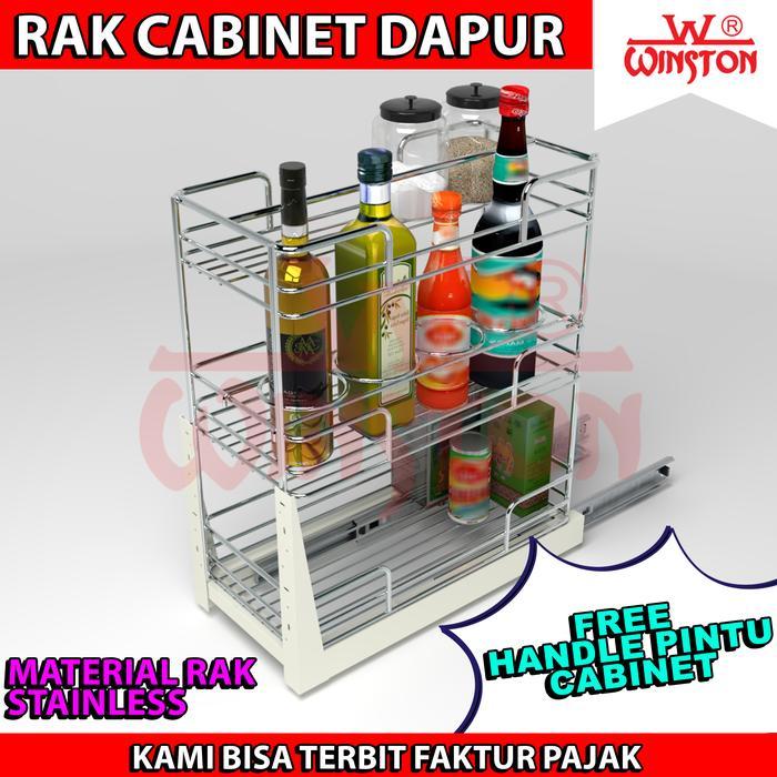 Rak Piring Rak Botol Stainless Winston WW 023D for Kitchen Cabinet