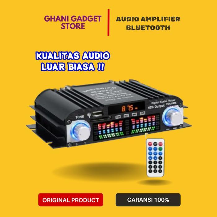 Audio Amplifier HiFi Ampli Bluetooth 5.0 Universal Stereo 4 Channel 1600W Karaoke Mobil Compatible