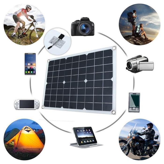 Panel Surya 60W/100W/120W/150W Panel Tenaga Surya Polikristalin Kit Tenaga Surya Fleksibel 12V
