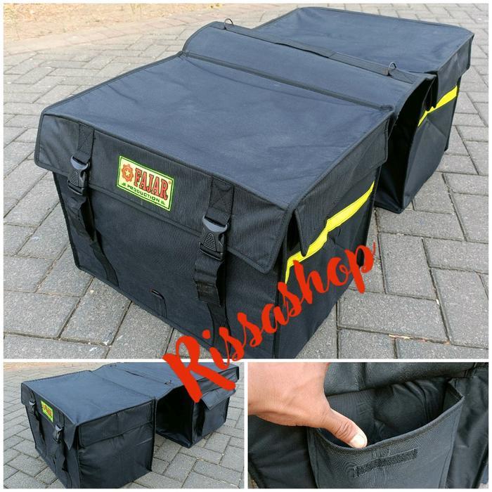 BERKUALITAS Tas Obrok Motor Kurir Tebal Kantong Super Jumbo Accessories Besi Laki