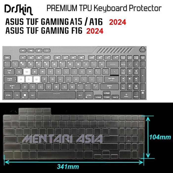 BERKUALITAS Keyboard Protector ASUS TUF Gaming A15 A16 F16 2024 - DrSkin TPU