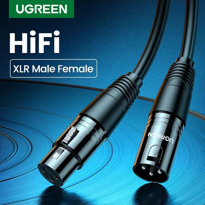 BERKUALITAS Ugreen XLR Microphone Karaoke Ampli - Ugreen Kabel XLR Audio Camera