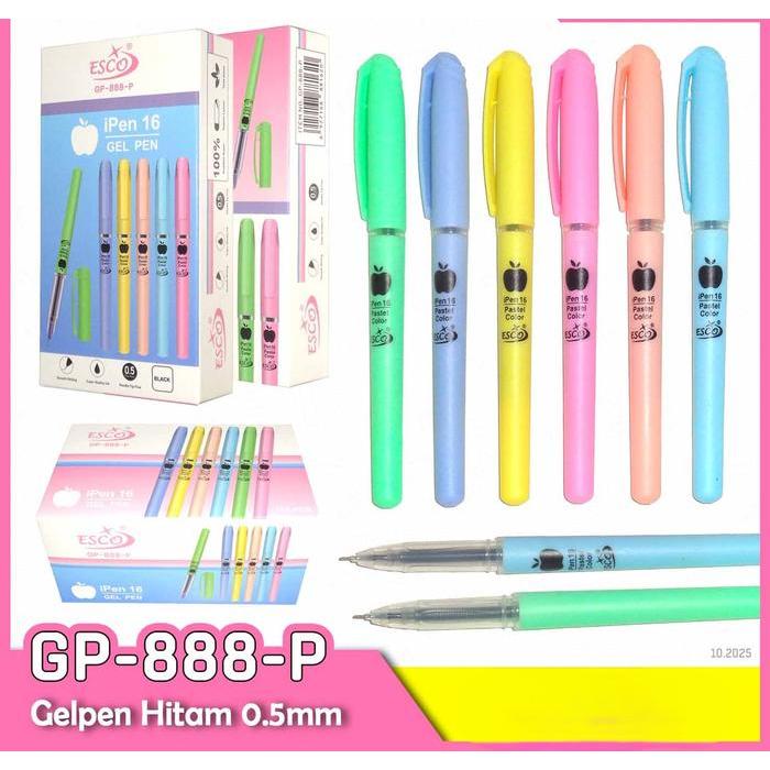 NEW (12pc) Pen Gel Apel /Pen Ipen/Pen murah/pen gel murah/gel pen/bolpen