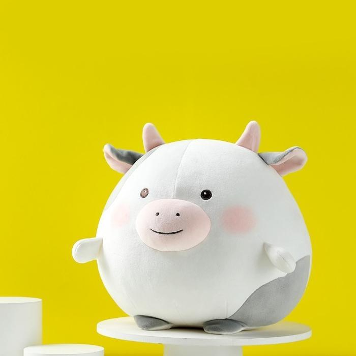 Miniso Boneka Sapi Berekor Bintang - Round Cow Plush Toy Terbaru 