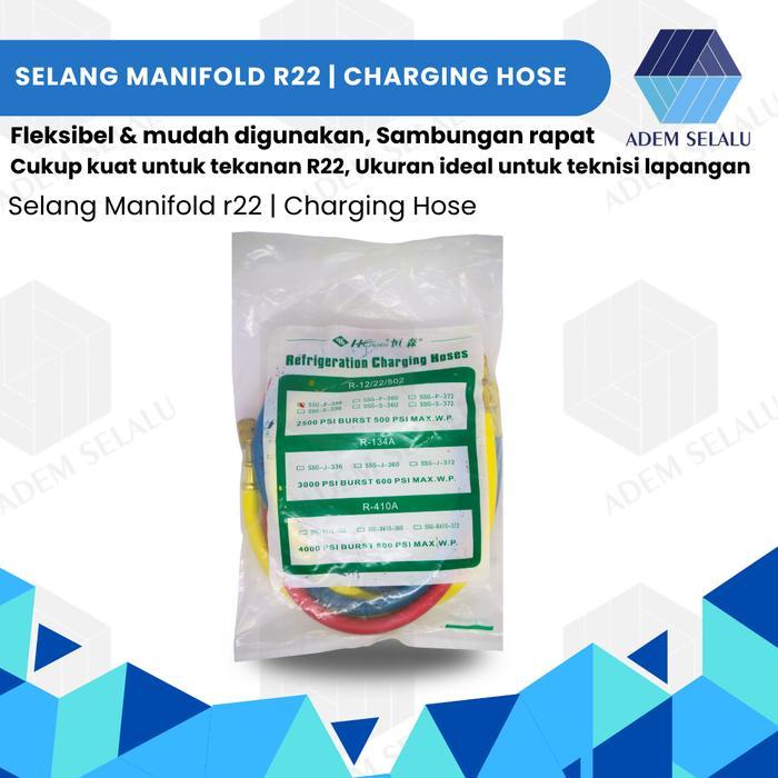 Baru Selang Manifold R22 R134A R407C R404A Charging Hose R134A R407C R404A