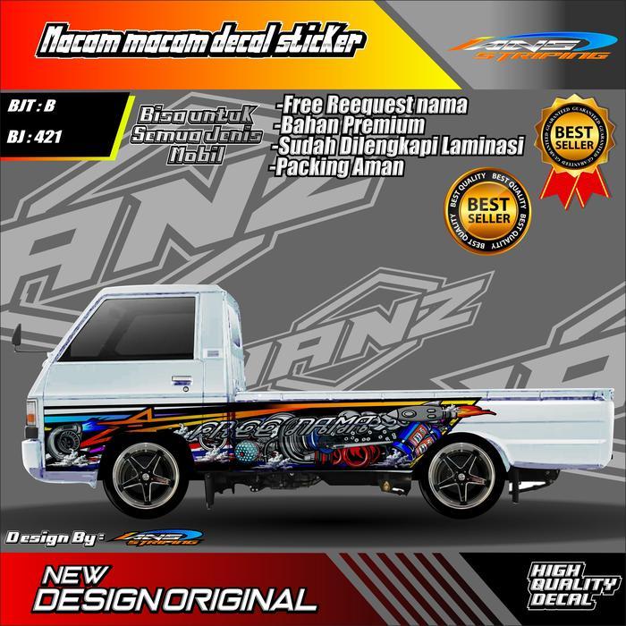BJT 421 - STICKER CUSTOM DECAL L300 RACING STYLE HOLOGRAM / STIKER SEGALA JENIS PICK UP FREE REQUEST