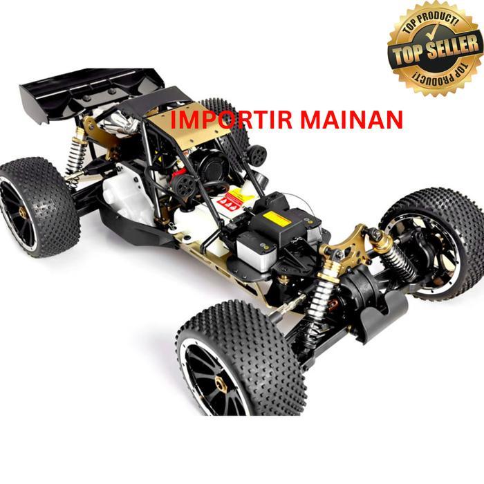 rc car buggy gasoline pakai bensin HSP Bajer 94054S engine 32CC 2TAK skala 1:5 Remote Control Toys