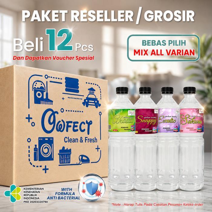 TERMURAH Paket Usaha Parfum Laundry Owfect/Pewangi pakaian laundry / Reseller & Grosir Parfum