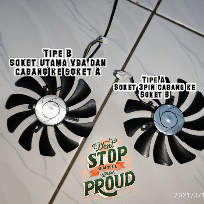 Ada Stok fan kipas vga 85mm 4pin Msi inno3d GTX 1060 1050 ti rx 460 rx 550 560