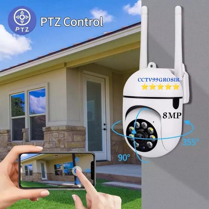 IP Camera CCTV Outdoor CCTV Wifi 360 PTZ Pan Tilt 8 MP V380 Pro