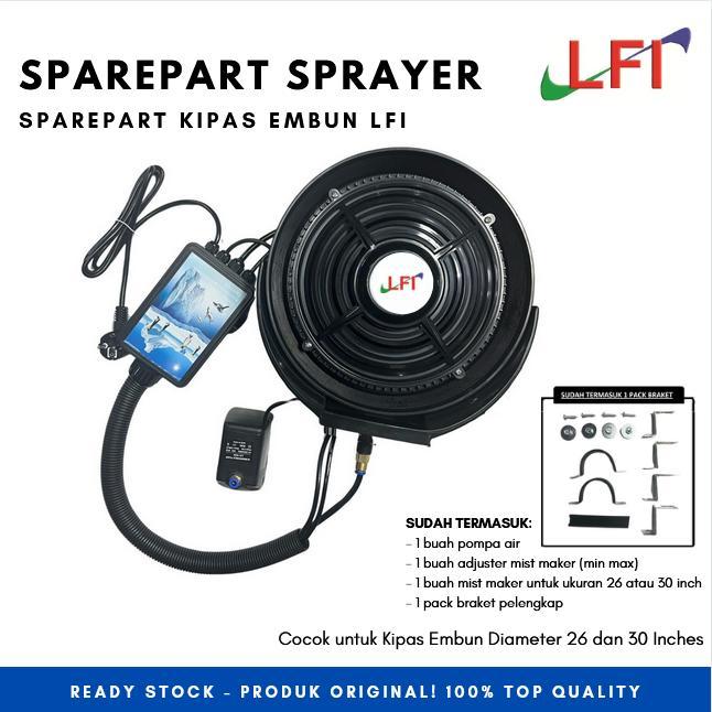Sparepart Kipas Angin Embun Air 26 Inches - 40 L Pompa & Mist Maker Terbaru 
