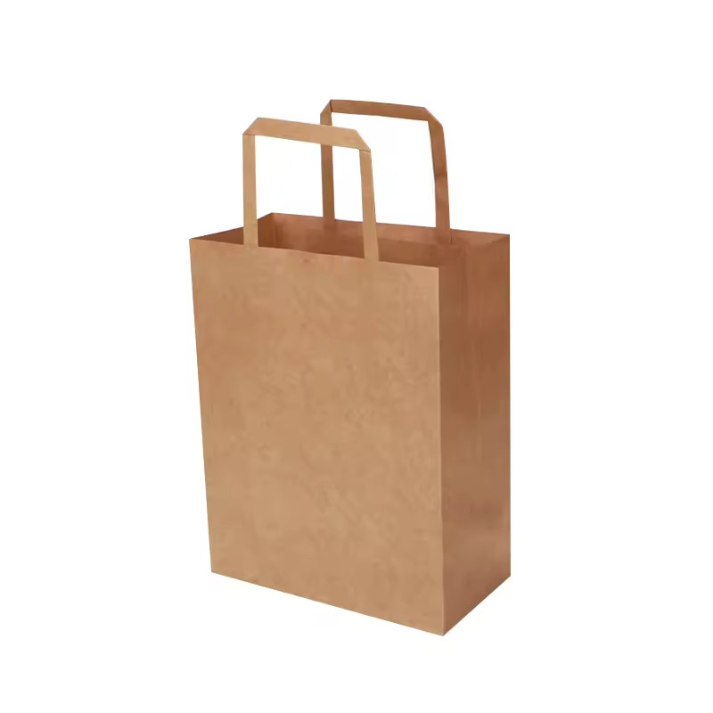 wholesale custom logo eco friendly brown shopping kraft paper bag