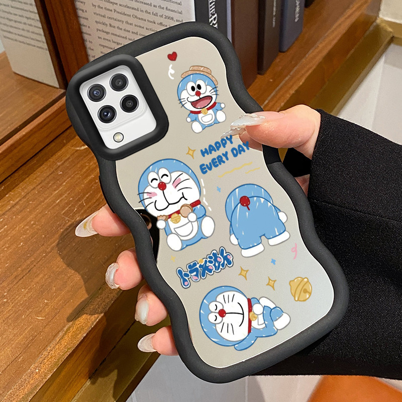 Casing Untuk Samsung A22 M22 M32 Case Casing HP Pola Hewan biru Kesing Cesing Macaron Mirror Kasing 