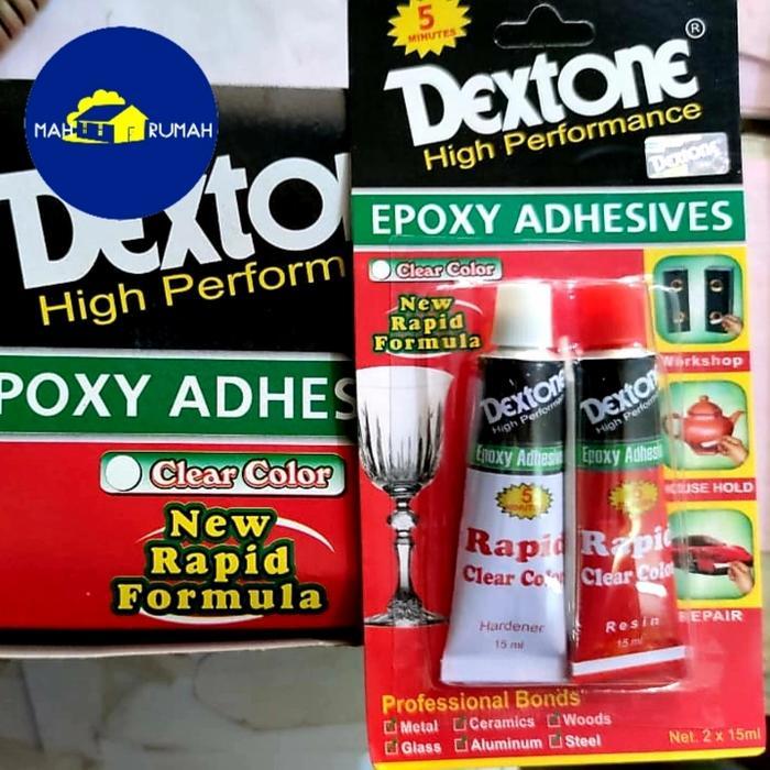 NEW LEM Resin Besi 5 menit EPOXY CLEAR BENING Kayu Akrilik - DEXTONE