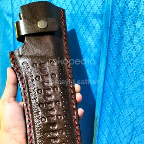Sarung Pisau Kulit Sapi Asli Bullnose 10"/25 Cm
