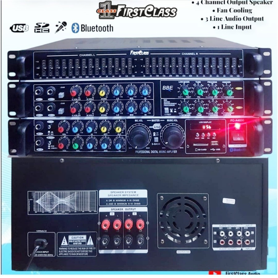 Power amplifier karaoke Firstclass fc-a4000/FC a4300 - fc a4300