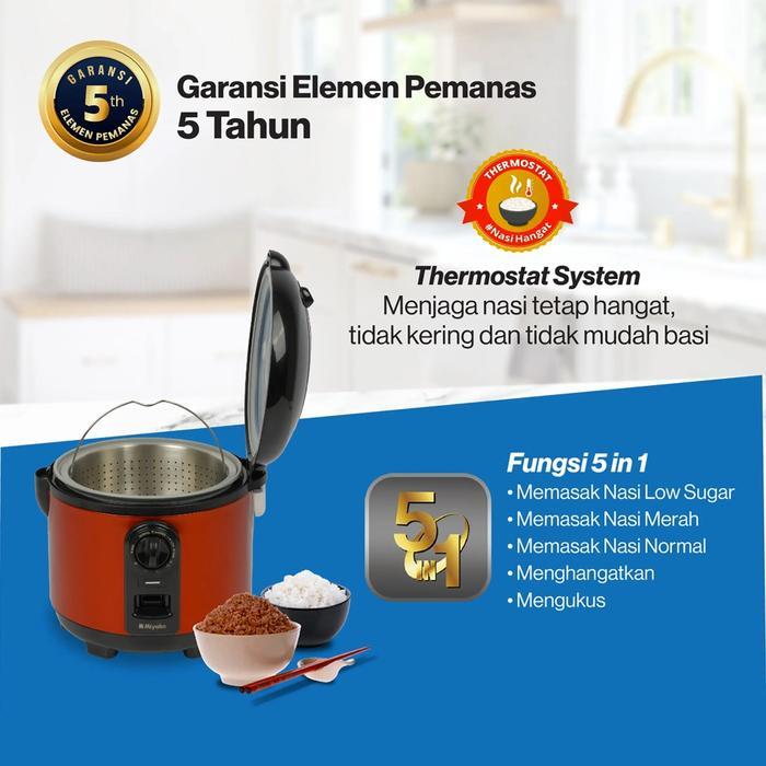 READY Ready Miyako Rice Cooker / Magic Com Low Sugar Rendah Gula Mcm-721 Lst / Mcm 721 Lst / Mcm721