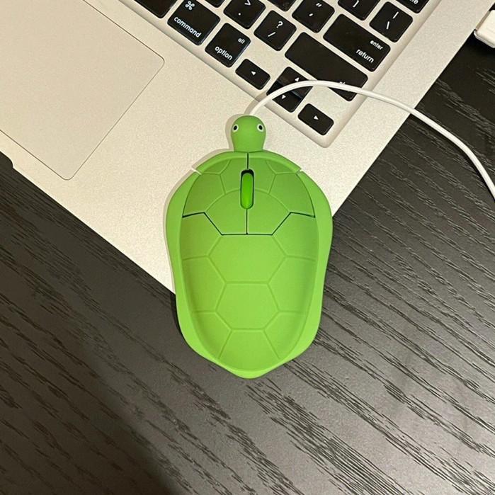 Diskon Mouse Kura-Kura Nirkabel & Kabel - Imut Lucu Tampilan Menawan, Mouse Diam Anti Bising Hadiah