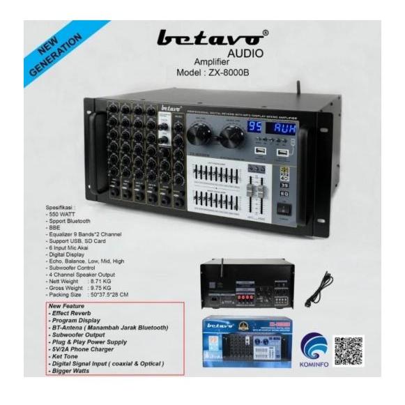 Power Amplifier Betavo Zx8000B Zx 8000B Zx8000 B Original #Gratisongkir