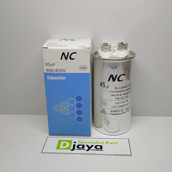 KAPASITOR AC 45UF CAPASITOR AC 45 UF MERK NC