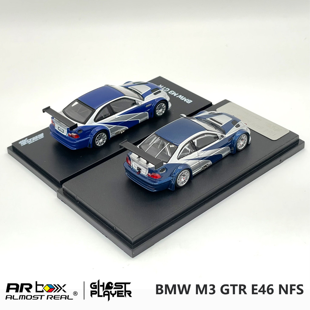 AR BOX GHOST PLAYER in Stok 1:64 M3 GTR E46 Game Protagonist Alloy ama Dieast el ar el olletion in
