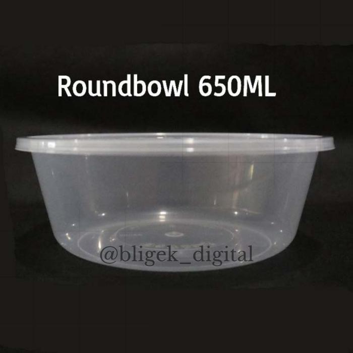 DISKON THINWALL ROUND BOWL 650 ML MANGKOK PLASTIK CUP PLASTIK VICTORY 25 PCS