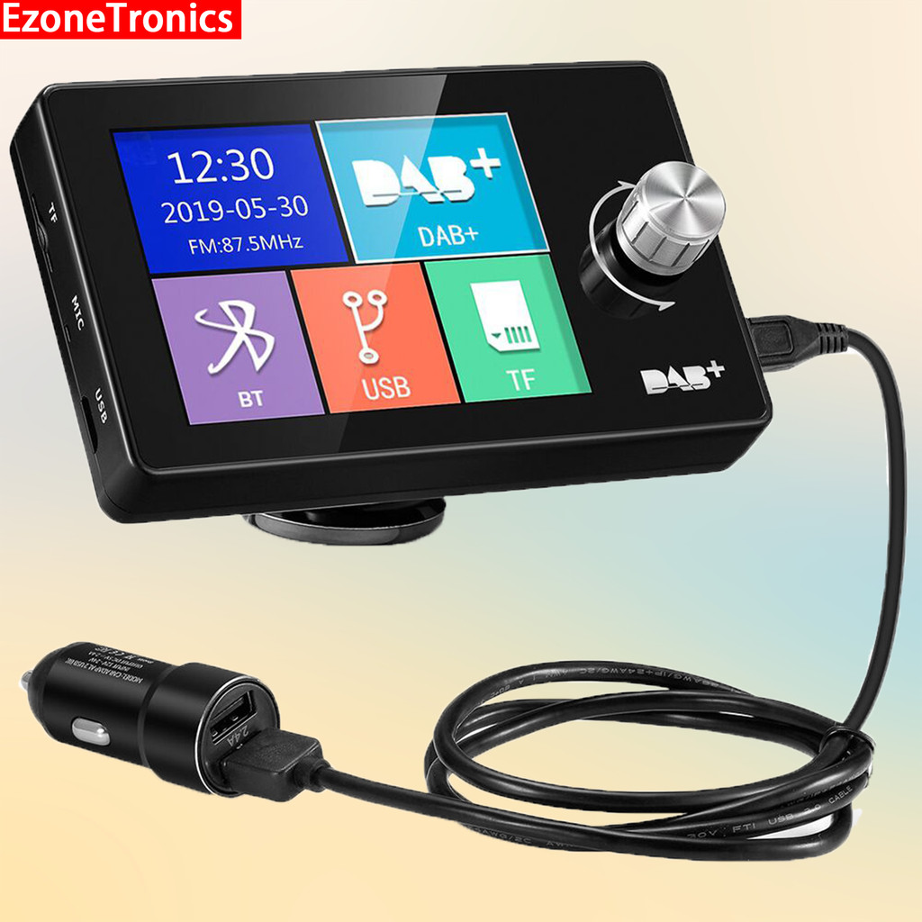 Ezonetronics DAB+ Radio Car DAB+Digital Radio Portable Tuner Receiver with Antenna USB Dongle for