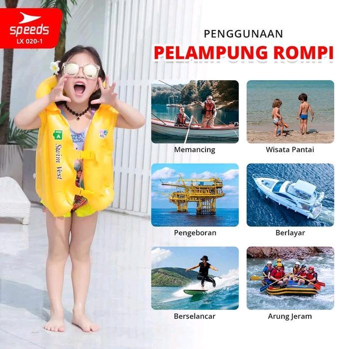 Speedo - Original Jaket pelampung Rompi Renang Swim Vest M L XL