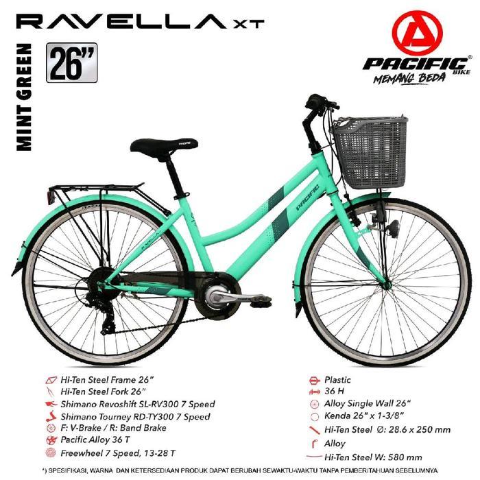 SEPEDA PEREMPUAN REMAJA DEWASA 26 INCH EXOTIC 5503 SR / EXOTIC 5503 MX / RAVELLA XT - RAVELLA XT GRE
