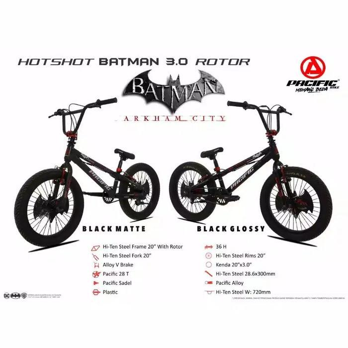 Sepeda BMX Pacific 20" HOTSHOT BATMAN 3.0 ROTOR / TANPA ROTOR - 20