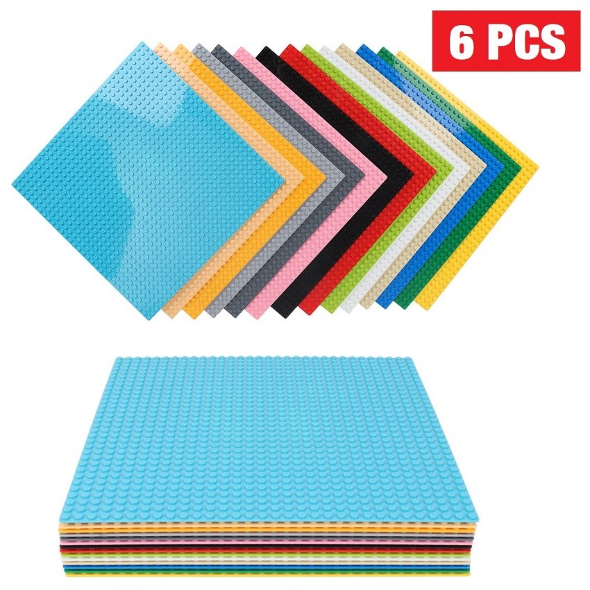 6PC Classic Base Plate 32x32 16x32 Dots Base Plate Bricks DIY Assembly ABS Plastic Building Blocks