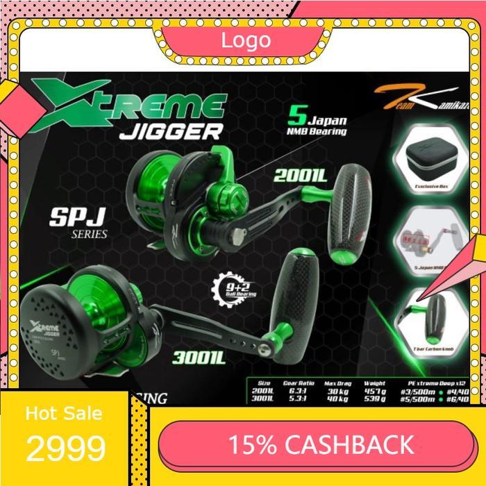 Reel Team Kamikaze Xtreme Jigger Slow Pitch Jigging Overhead Murah