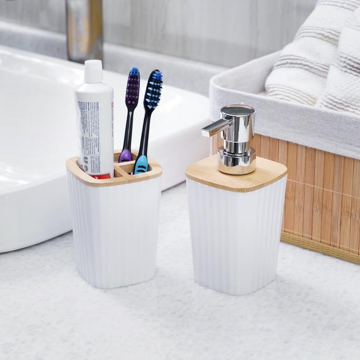 INFORMA MULIN SET 4 PCS AKSESORIS KAMAR MANDI - PUTIH PERLENGKAPAN BATH KIT ORGANIZER TOILET