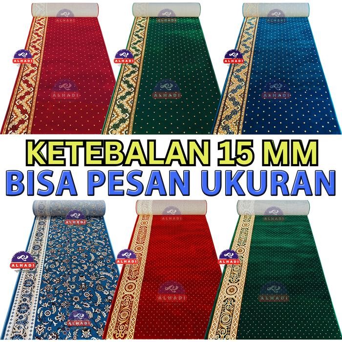 Sale Alhadi Karpet Masjid Natra Meteran Ukuran 100 X 120Cm Tebal 15Mm Sajadah Mushola Empuk Lembut
