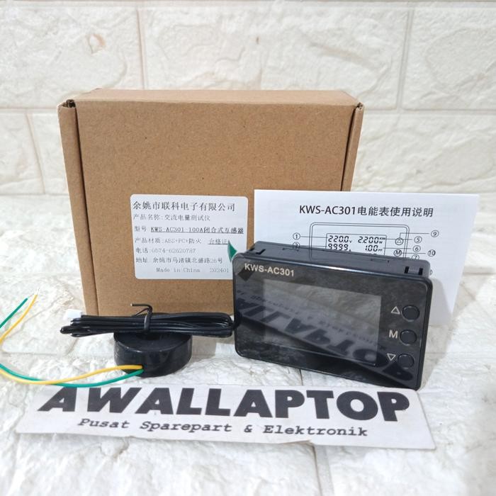 wattmeter AC 301 100A watt meter AC digital KWH meter listrik 220v