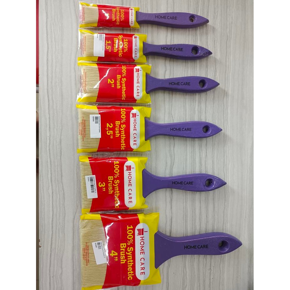 Kuas Cat Sintetis Home Care Synthetic Brush 1", 1,5" 2" 2,5", 3", 4"