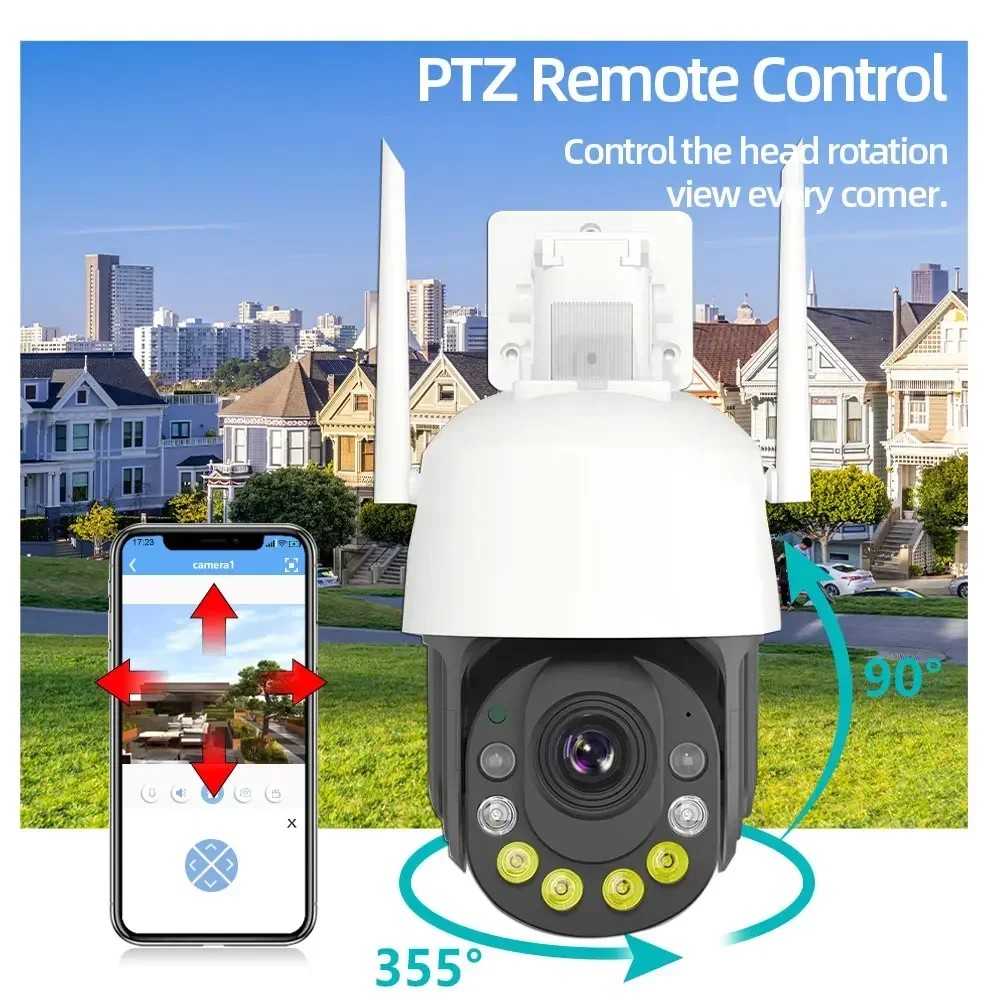 50X Optical Zoom Wifi 4G ICSEE Security Surveillance Camera Outdoor 5MP CCTV PTZ IP Max 150M Night
