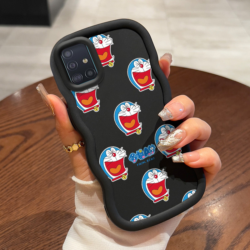 Casing HP Untuk Samsung A51 M40s Case Kartun Wavy Edge Macaron Cesing Silikon Softcase Kasing MODEL 
