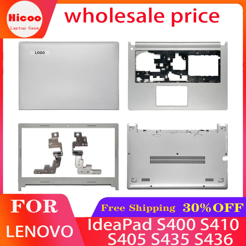 Casing Laptop New For Lenovo IdeaPad S400 S410 S405 S435 S436 Laptop LCD Back Cover Front Bezel Palm
