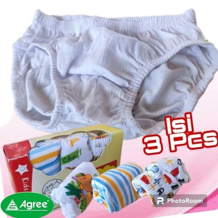 AGREE CD-NGS-C15 Set 3Pcs CD Anak Cowok Agree 3 Motif Celana Dalam Anak Laki-laki Bahan Katun CD