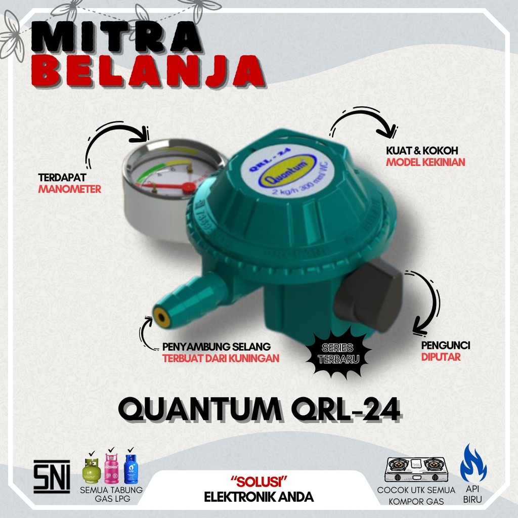 Regulator Gas Quantum QRL-23 / Regulator Gas Quantum QRL-24 / Kepala Gas Regulator Quantum