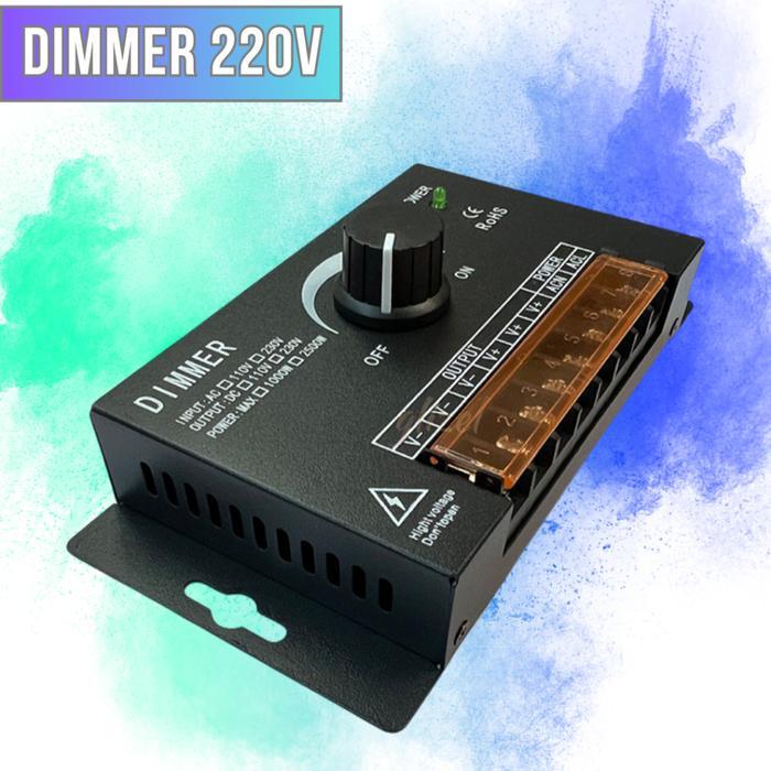 Dimmer Led Strip 220V Ac Dc Remote Alat Pengatur Redup Terang Lampu Neon Flex Selang