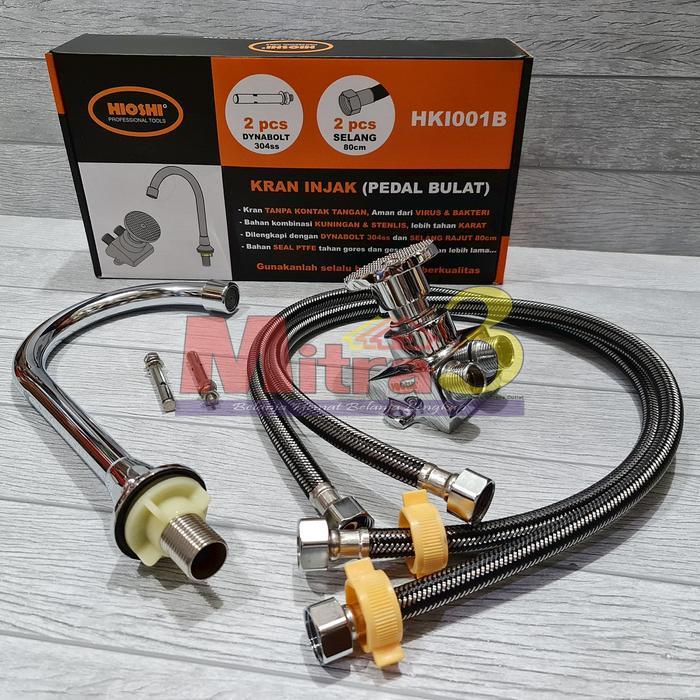 ] KRAN INJAK Pedal BULAT HIOSHI / Kran Wastafel Dokter Laboratorium