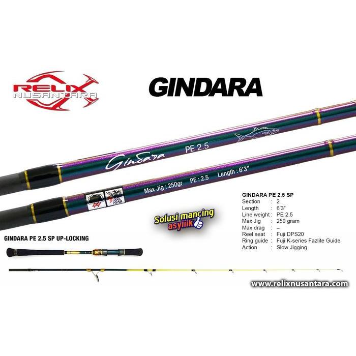 Rod / Joran Pancing Relix Nusantara Gindara SP632 PE2.5 PE 3.5 Best Quality