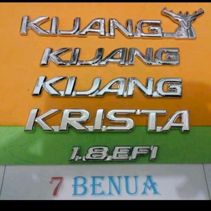 Emblem Kijang Krista 1.8Efi Chrome