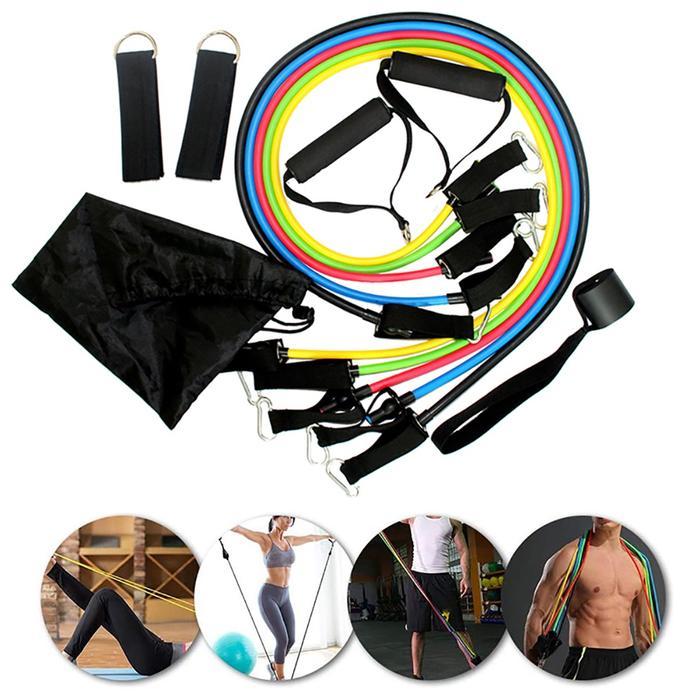 Alat Olahraga Tarik Karet Adjustable Resistance Bands Latihan Tarikan Olahraga Outdoor Otot Gym